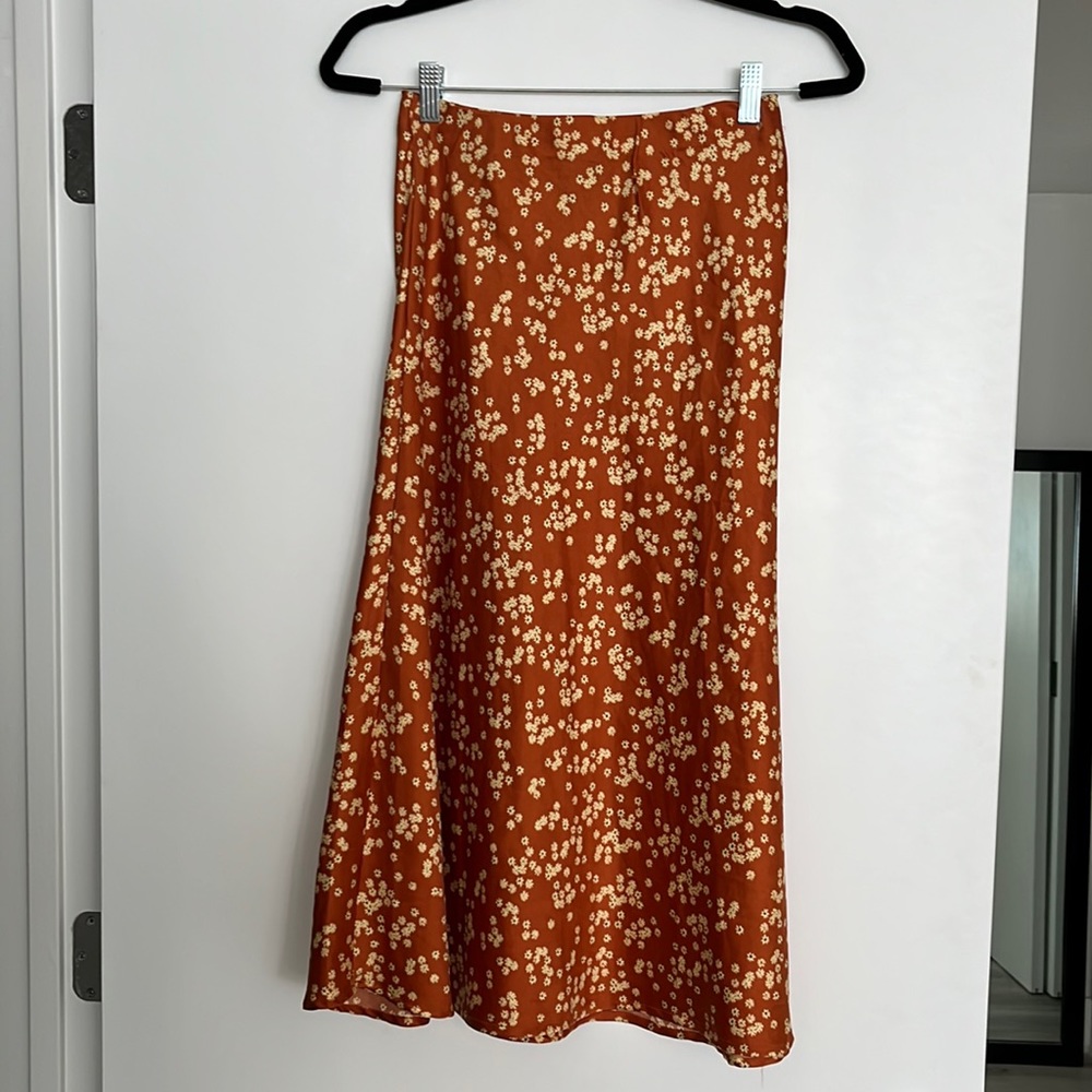 Cotton On Floral Print Midi Skirt